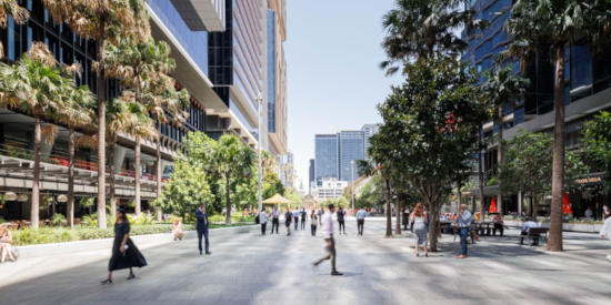 Plaza area at Parramatta Square