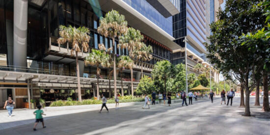 A view of the Parramatta Square precinct from the front