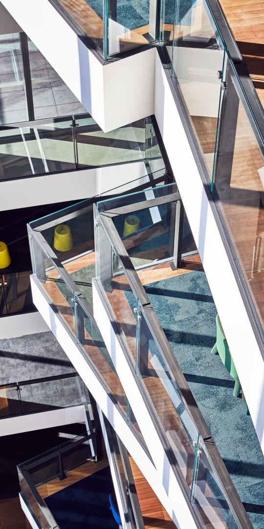 The view of staircases at 3 Parramatta Square