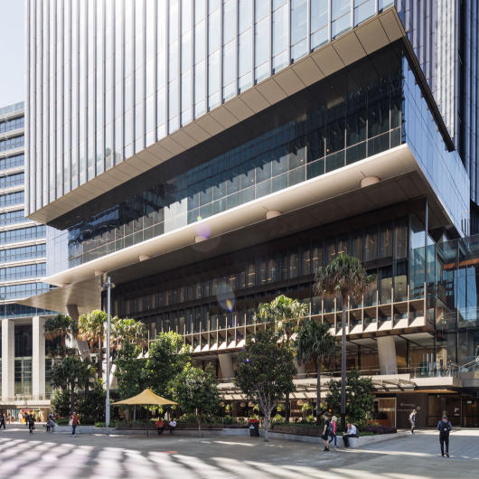 View of the 4 Parramatta Square tower from the front